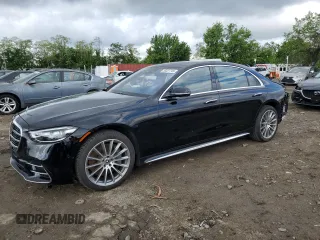 2023 Mercedes-Benz S 500 with VIN W1K6G6DB9PA190069, listed as a Copart auction lot 55021745 with 27,474 mi miles and Salvage title. Bid and sale history available at DreamBid. Image 1.