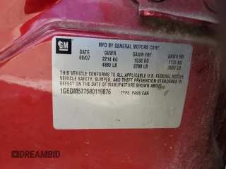 2008 Cadillac CTS RWD z VIN 1G6DM577580119876, wystawiony jako Copart lot #49995465 z przebiegiem 172 788 mil mil oraz Szkoda całkowita • Salvage title. Historia ofert i sprzedaży dostępna na DreamBid. Obrazek 12.