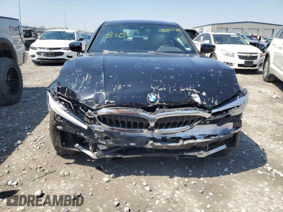 2020 BMW 3 Series 330i xDrive with VIN 3MW5R7J02L8B06525, listed as a Copart auction lot 53407385 with Not provided miles and Salvage title. Bid and sale history available at DreamBid. Image 5.