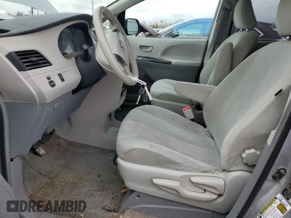2012 Toyota Sienna with VIN 5TDZK3DC6CS236385, listed as a Copart auction lot 50236155 with 168,349 mi miles and Salvage Title. Bid and sale history available at carsss.com. Image 7.