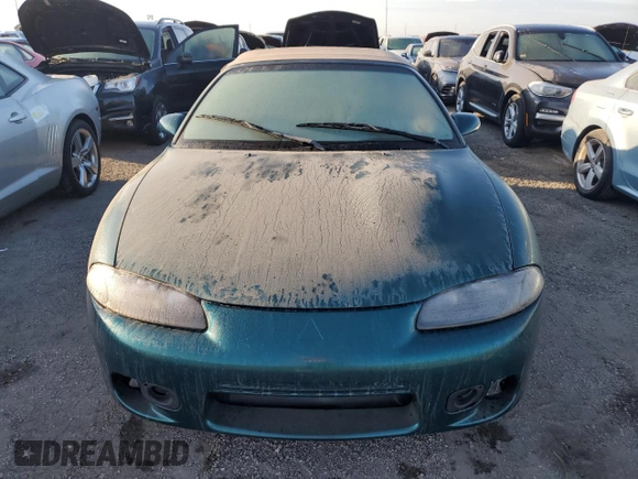 1999 Mitsubishi Eclipse GS with VIN 4A3AX35G2XE134039, listed as a Copart auction lot 76186224 with 0 mi miles and Salvage Title. Bid and sale history available at carsss.com. Image 5.
