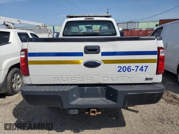2011 Ford F-350 XL with VIN 1FTRF3B62BEA42474, listed as a Copart auction lot 53063855 with 210,877 mi miles and Salvage title. Bid and sale history available at DreamBid. Image 6.