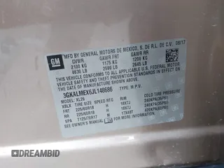 2018 GMC Terrain SLE with VIN 3GKALMEX6JL148686, listed as a IAAI auction lot 41626983 with 157,635 mi miles. Bid and sale history available at carsss.com. Image 9.