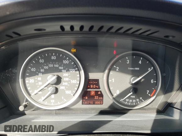 2009 BMW 5 Series 550i with VIN WBANW53559CT55439, listed as a Copart auction lot 52215715 with 135,715 mi miles and Clean Title. Bid and sale history available at carsss.com. Image 9.