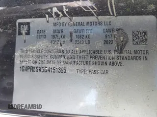 2013 Buick Verano Convenience Group with VIN 1G4PR5SK5D4181395, listed as a IAAI auction lot 41709845 with 161,835 mi miles. Bid and sale history available at carsss.com. Image 9.