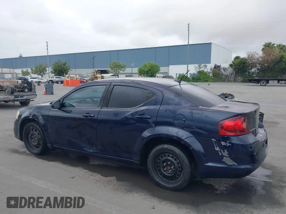 2013 Dodge Avenger SXT with VIN 1C3CDZCB0DN662712, listed as a IAAI auction lot 42070421 with 160,434 mi miles and . Bid and sale history available at carsss.com. Image 3.