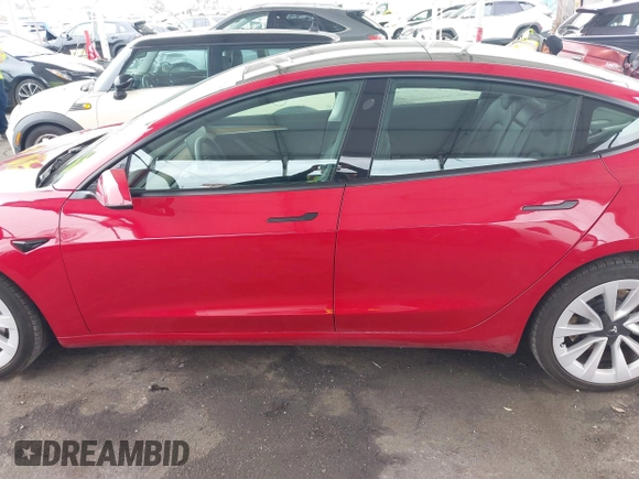2022 Tesla Model 3 with VIN 5YJ3E1EA8NF177409, listed as a IAAI auction lot 41740718 with 25,557 mi miles. Bid and sale history available at carsss.com. Image 14.