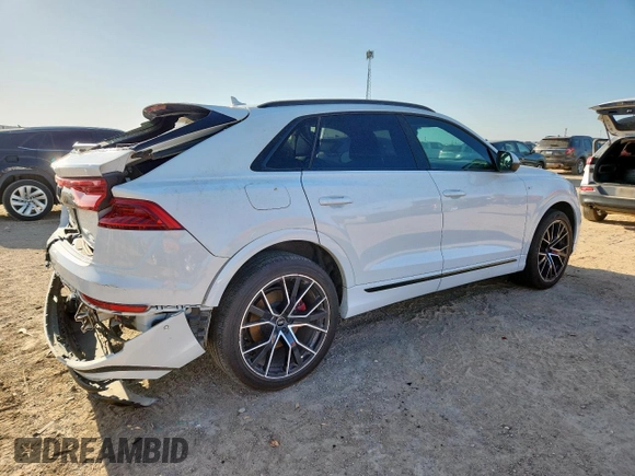 2021 Audi Q8 Prestige with VIN WA1FVAF17MD021762, listed as a Copart auction lot 61082515 with 69,968 mi miles and Salvage title. Bid and sale history available at DreamBid. Image 3.