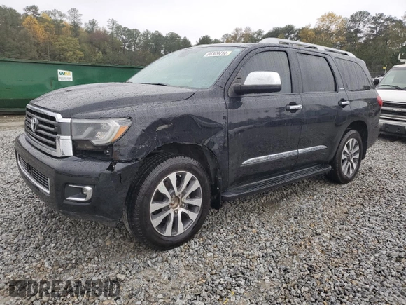 2020 Toyota Sequoia Limited with VIN 5TDKY5G12LS074213, listed as a Copart auction lot 80369414 with 92,114 mi miles and Salvage Title. Bid and sale history available at carsss.com. Image 1.
