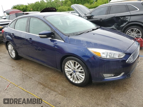 2017 Ford Focus Titanium with VIN 1FADP3J25HL291643, listed as a Copart auction lot 57657615 with 174,582 mi miles and Salvage title. Bid and sale history available at DreamBid. Image 4.