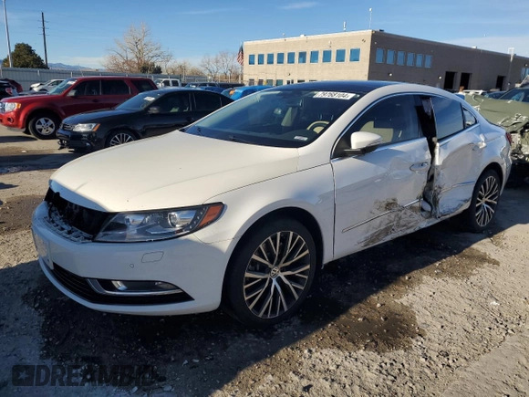 2014 Volkswagen CC VR6 Executive 4Motion with VIN WVWGU7AN4EE531587, listed as a Copart auction lot 79768104 with 77,333 mi miles and Salvage Title. Bid and sale history available at carsss.com. Image 1.