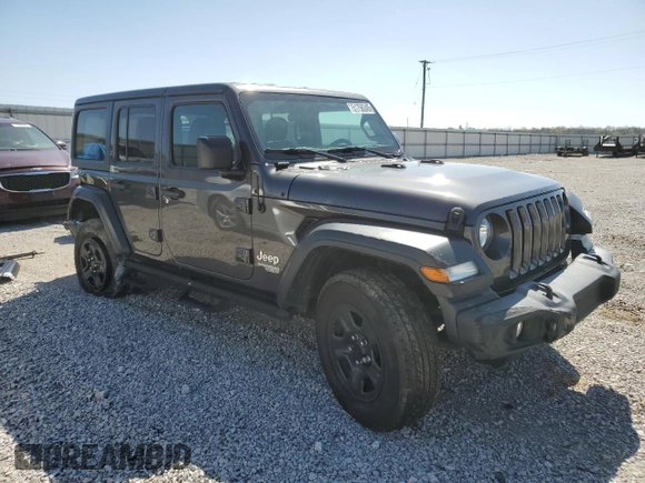2020 Jeep Wrangler Unlimited Sport with VIN 1C4HJXDG6LW201614, listed as a Copart auction lot 51756345 with 56,346 mi miles and Salvage title. Bid and sale history available at DreamBid. Image 4.