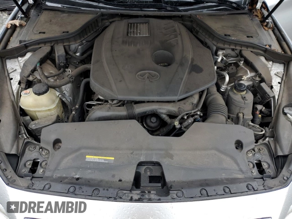 2017 Infiniti Q50 2.0t Premium with VIN JN1CV7ARXHM680324, listed as a Copart auction lot 49944555 with 100,630 mi miles and Salvage Title. Bid and sale history available at carsss.com. Image 12.