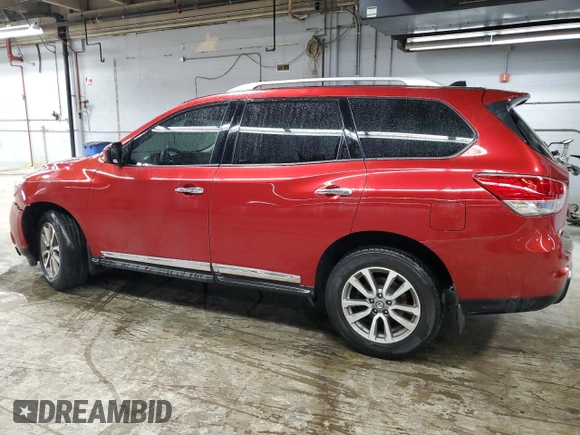 2014 Nissan Pathfinder SV with VIN 5N1AR2MM0EC616978, listed as a Copart auction lot 46463385 with 131,758 mi miles and Salvage Title. Bid and sale history available at carsss.com. Image 2.