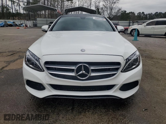 2017 Mercedes-Benz C 300 with VIN WDDWJ4JB5HF353525, listed as a Copart auction lot 49884705 with 53,840 mi miles and Salvage Title. Bid and sale history available at carsss.com. Image 5.