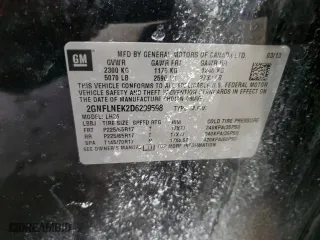 2013 Chevrolet Equinox LT with VIN 2GNFLNEK2D6299598, listed as a Copart auction lot 47623685 with 0 mi miles and Salvage Title. Bid and sale history available at carsss.com. Image 14.