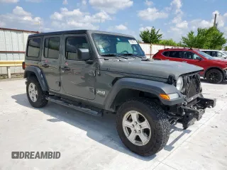 2020 Jeep Wrangler Unlimited Sport S with VIN 1C4HJXDN0LW276906, listed as a Copart auction lot 61099705 with 103,873 mi miles and Salvage title. Bid and sale history available at DreamBid. Image 4.