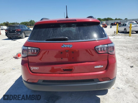 2019 Jeep Compass Altitude with VIN 3C4NJCBB7KT851771, listed as a Copart auction lot 48555855 with 77,820 mi miles and Salvage Title. Bid and sale history available at carsss.com. Image 6.