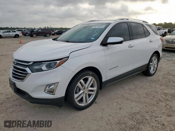 2020 Chevrolet Equinox Premier z VIN 2GNAXNEVXL6226096, wystawiony jako Copart lot #56744635 z przebiegiem 33 594 mil mil oraz Szkoda całkowita • Salvage title. Historia ofert i sprzedaży dostępna na DreamBid. Obrazek 1.