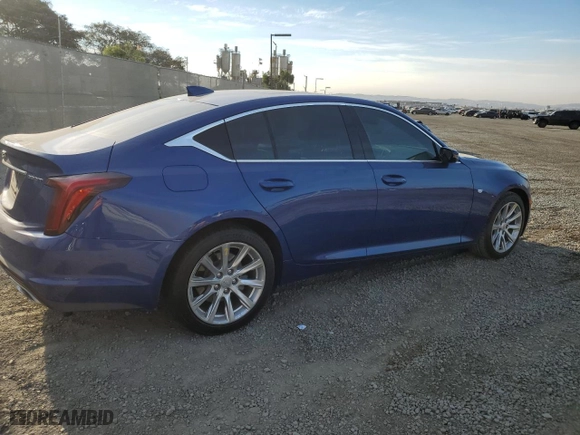 2021 Cadillac CT5 Luxury with VIN 1G6DW5RK6M0114613, listed as a Copart auction lot 42482945 with 55,422 mi miles and Salvage Title. Bid and sale history available at carsss.com. Image 3.