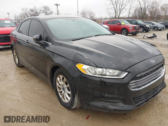 2015 Ford Fusion S with VIN 3FA6P0G70FR212341, listed as a IAAI auction lot 41831027 with 166,386 mi miles. Bid and sale history available at carsss.com. Image 1.