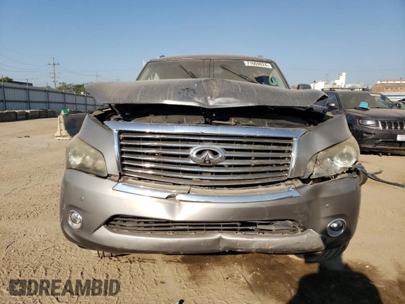 2012 Infiniti QX56 8-passenger with VIN JN8AZ2ND8C9715162, listed as a Copart auction lot 71669624 with 0 mi miles and Salvage Title. Bid and sale history available at carsss.com. Image 5.