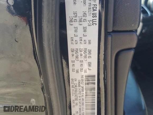 2018 Jeep Grand Cherokee Laredo E with VIN 1C4RJFAGXJC427382, listed as a Copart auction lot 54518805 with 68,356 mi miles and Salvage Title. Bid and sale history available at DreamBid. Image 13.
