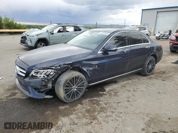 2019 Mercedes-Benz C 300 with VIN 55SWF8EB9KU292879, listed as a Copart auction lot 56898465 with 75,829 mi miles and Salvage title. Bid and sale history available at DreamBid. Image 1.