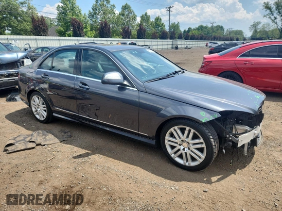 2009 Mercedes-Benz C 300 Sport with VIN WDDGF81X29F256566, listed as a Copart auction lot 66150805 with 125,243 mi miles and Salvage title. Bid and sale history available at DreamBid. Image 4.