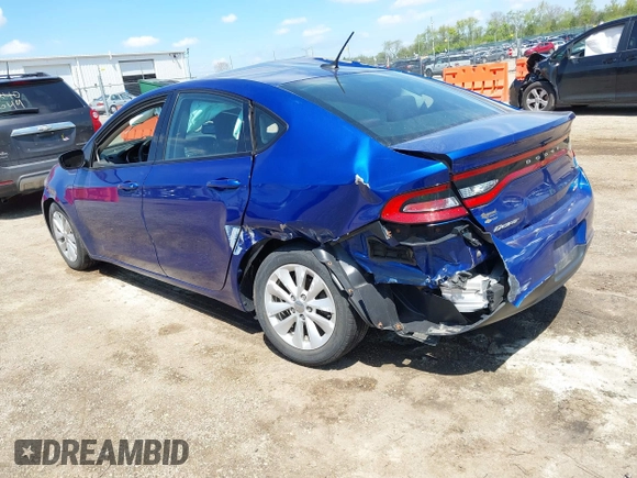 2014 Dodge Dart SXT z VIN 1C3CDFBB2ED746795, wystawiony jako IAAI lot #42192372 z przebiegiem 109 488 mil mil oraz . Historia ofert i sprzedaży dostępna na DreamBid. Obrazek 3.
