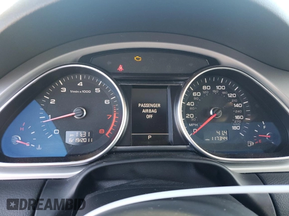 2012 Audi Q7 Premium Plus with VIN WA1LGAFE4CD001094, listed as a Copart auction lot 49516585 with 117,344 mi miles and Clean title. Bid and sale history available at DreamBid. Image 9.