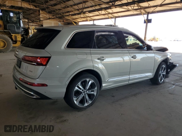 2024 Audi Q7 Premium Plus with VIN WA1LXBF76RD009102, listed as a Copart auction lot 57466115 with 9,099 mi miles and Salvage title. Bid and sale history available at DreamBid. Image 3.