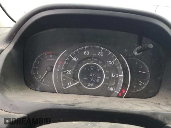 2014 Honda CR-V LX with VIN 2HKRM4H35EH727162, listed as a Copart auction lot 52741765 with 161,641 mi miles and Salvage Title. Bid and sale history available at carsss.com. Image 9.
