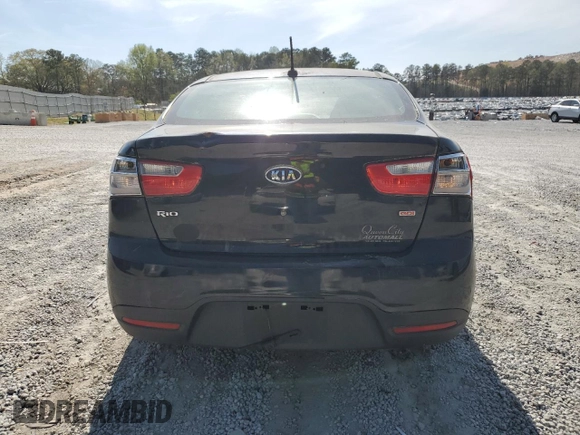 2012 Kia Rio LX with VIN KNADM4A32C6094306, listed as a Copart auction lot 50883425 with 185,627 mi miles and Salvage Title. Bid and sale history available at carsss.com. Image 6.