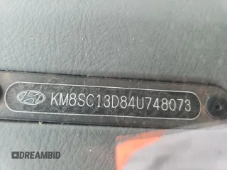 2004 Hyundai Santa Fe GLS with VIN KM8SC13D84U748073, listed as a Copart auction lot 74749424 with 216,354 mi miles and Salvage Title. Bid and sale history available at carsss.com. Image 12.