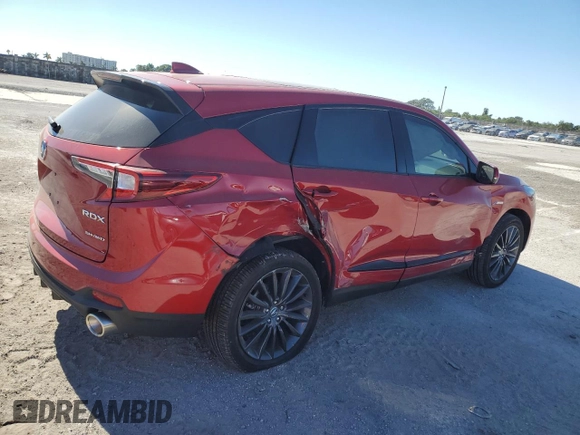 2024 Acura RDX w/A-Spec Advance Package with VIN 5J8TC2H83RL017995, listed as a Copart auction lot 83119784 with 4,604 mi miles and Salvage Title. Bid and sale history available at carsss.com. Image 3.