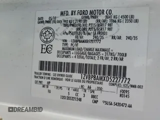2013 Ford Mustang V6 с VIN 1ZVBP8AMXD5227772, выставлен на аукционе Copart как лот 63335095 с пробегом 145 764 миль миль и Чистый • Clean title. История ставок и продаж доступна на DreamBid. Изображение 12.