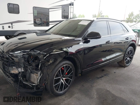 2021 Audi Q8 Premium Plus with VIN WA1EVAF1XMD033688, listed as a IAAI auction lot 42153256 with 41,701 mi miles and . Bid and sale history available at DreamBid. Image 18.