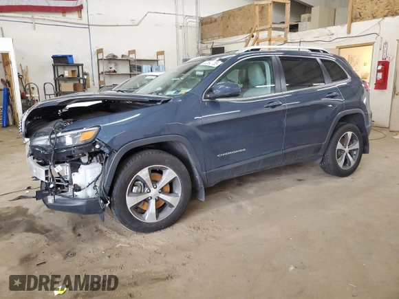 2020 Jeep Cherokee Limited with VIN 1C4PJMDX0LD530878, listed as a Copart auction lot 52592785 with 72,509 mi miles and Salvage title. Bid and sale history available at DreamBid. Image 1.