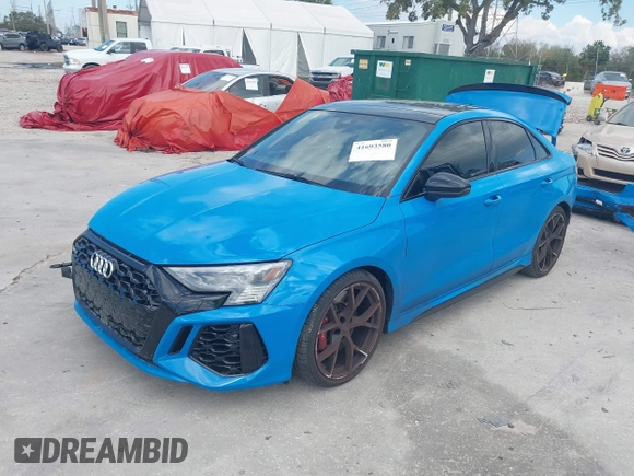 2022 Audi RS 3 with VIN WUAG4DGY2NA907150, listed as a IAAI auction lot 41693580 with 39,024 mi miles. Bid and sale history available at carsss.com. Image 23.