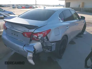 2015 Infiniti Q50 Premium with VIN JN1BV7AP8FM331816, listed as a IAAI auction lot 41760845 with 168,507 mi miles. Bid and sale history available at carsss.com. Image 4.