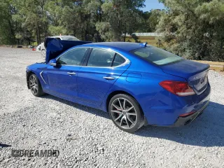2019 Genesis G70 3.3T Advanced with VIN KMTG54LE7KU015008, listed as a Copart auction lot 76293874 with 0 mi miles and Salvage Title. Bid and sale history available at carsss.com. Image 2.