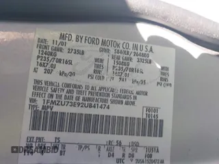 2002 Ford Explorer XLT с VIN 1FMZU73E92UB41474, выставлен на аукционе IAAI как лот 42710840 с пробегом 122 563 миль миль и . История ставок и продаж доступна на DreamBid. Изображение 9.