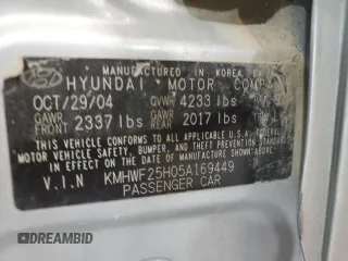 2005 Hyundai Sonata GL with VIN KMHWF25H05A169449, listed as a Copart auction lot 40015383 with 171,927 mi miles and Non Repairable. Bid and sale history available at carsss.com. Image 10.