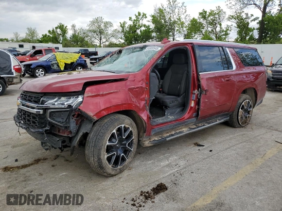 2023 Chevrolet Suburban LS with VIN 1GNSKBKD3PR122105, listed as a Copart auction lot 54889545 with 70,921 mi miles and Salvage title. Bid and sale history available at DreamBid. Image 1.
