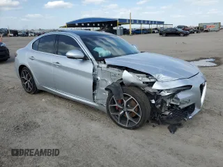 2021 Alfa Romeo Giulia Ti Sport with VIN ZARFAMBNXM7639691, listed as a Copart auction lot 48665115 with Not provided miles and Salvage title. Bid and sale history available at DreamBid. Image 4.