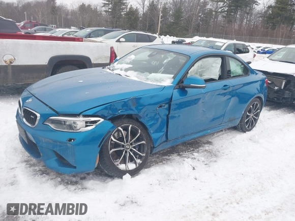 2017 BMW M2 with VIN WBS1H9C38HV887362, listed as a IAAI auction lot 41524962 with 58,866 mi miles. Bid and sale history available at carsss.com. Image 2.
