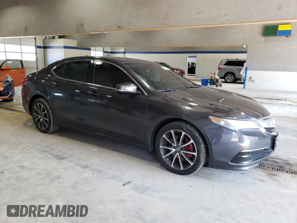 2015 Acura TLX V6 Tech with VIN 19UUB2F54FA003630, listed as a Copart auction lot 49121895 with 171,987 mi miles and Salvage Title. Bid and sale history available at carsss.com. Image 4.