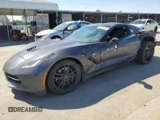 2014 Chevrolet Corvette Z51 3LT with VIN 1G1YL2D75E5103365, listed as a Copart auction lot 56474245 with 114,433 mi miles and Salvage title. Bid and sale history available at DreamBid. Image 1.