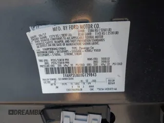 2017 Ford Taurus SEL z VIN 1FAHP2E80HG129843, wystawiony jako IAAI lot #41252910 z przebiegiem 111 923 mil mil oraz . Historia ofert i sprzedaży dostępna na DreamBid. Obrazek 9.